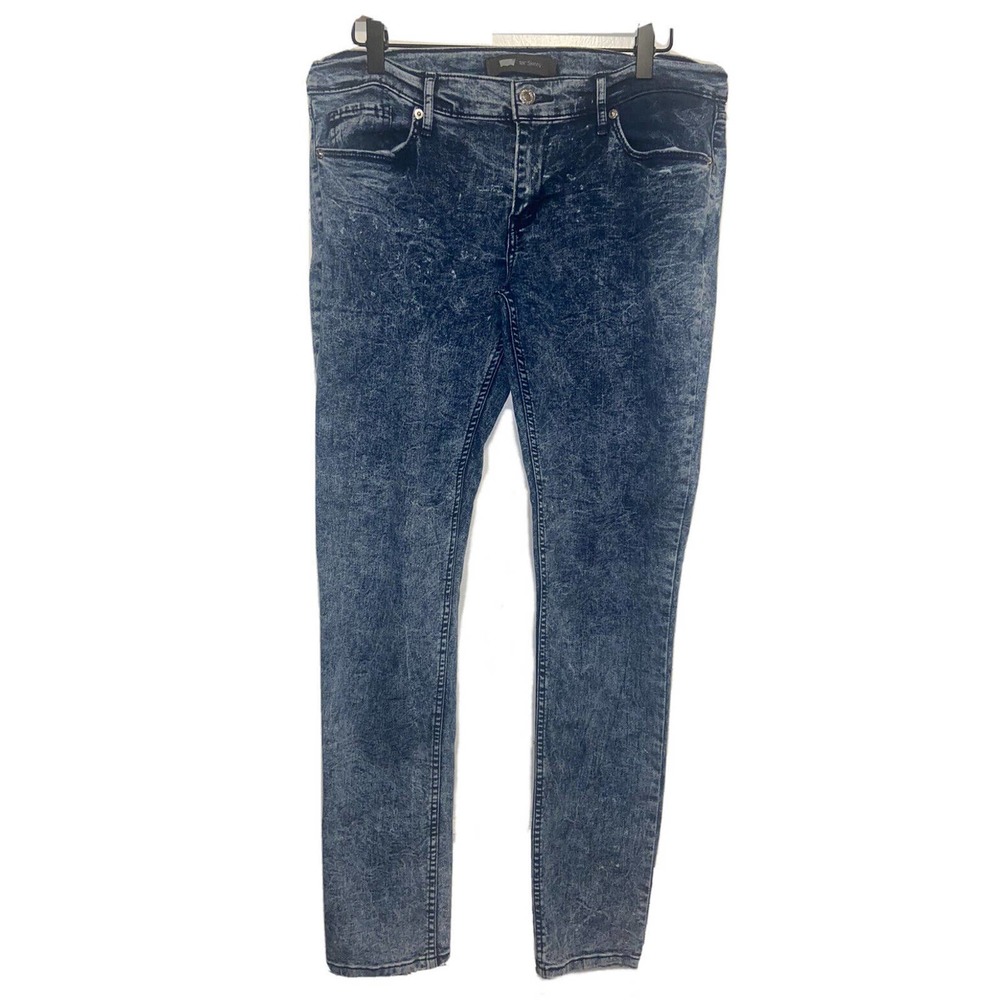 Levi 524 Skinny Womens Jeans Straight Leg Acid Wash Blue 27x32 Red Tab Levi’s
